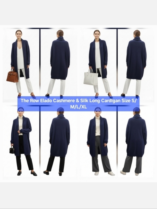 The Row Sweaters - The Row Elado Cashmere & Silk Long Cardigan Size S/M/L/XL